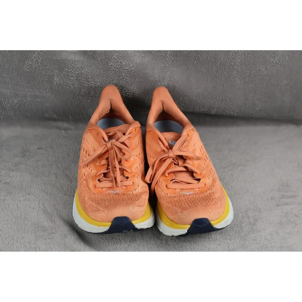 Hoka One One Shoes Womens Size 9 Orange Clifton 8 Running Sneakers Cushioned